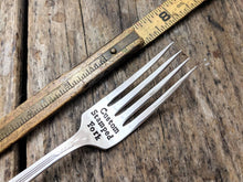 Load image into Gallery viewer, I Forking Love You, Vintage Silver Plated Custom Stamped Fork, Silver Fork, Personalized Fork, Christmas for Him, Birthday Present